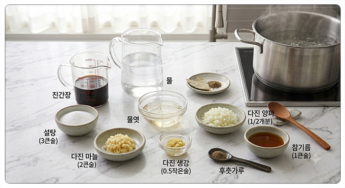 돼지 갈비찜 양념장 재료