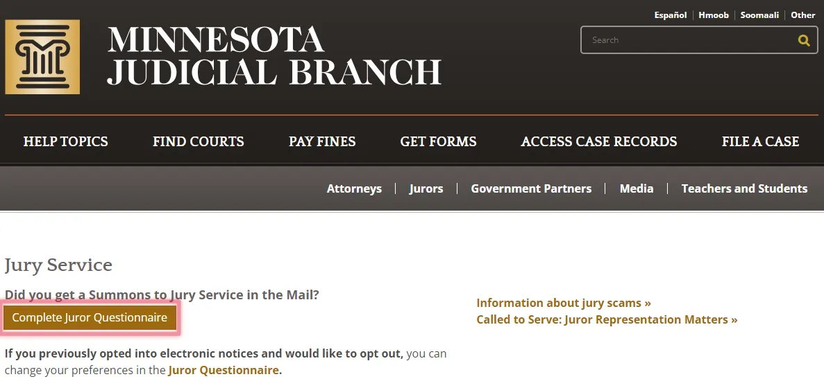 Complete Juror Questionnaire
