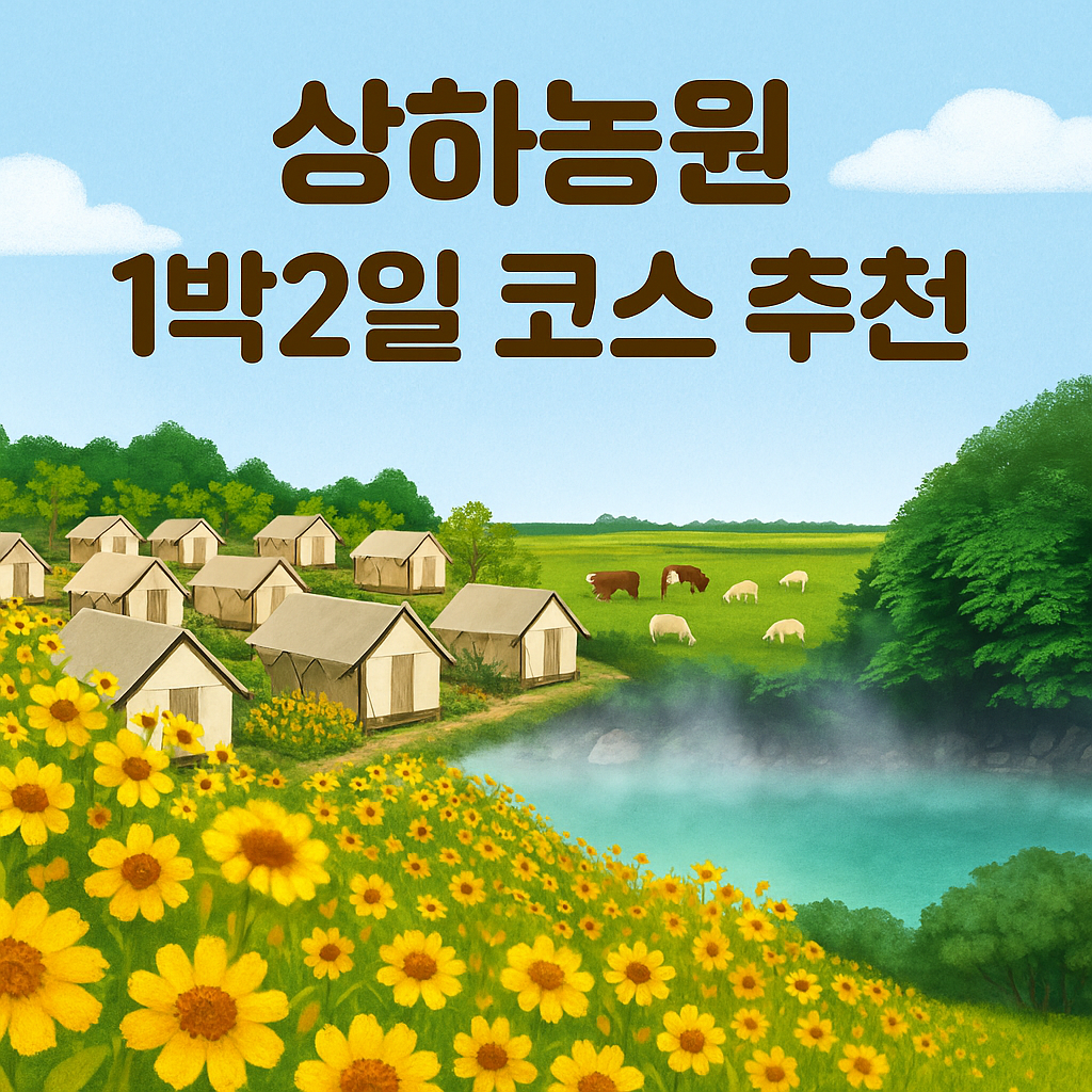 상하농원 뽀개기 시리즈 6편❘1박 2일 루트 추천 플래너(체험&middot;숙박&middot;식사&middot;산책 코스)