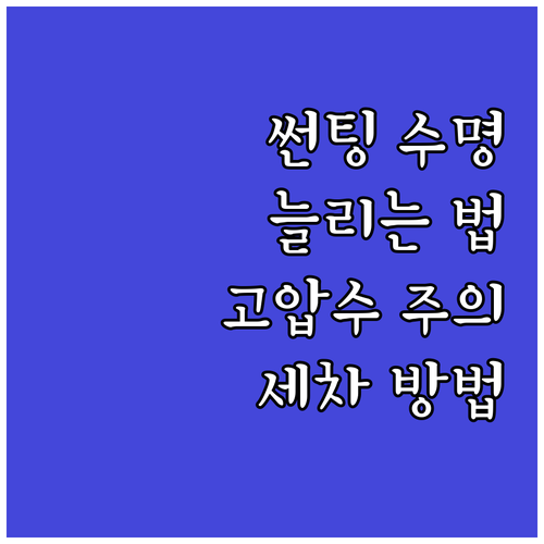 썬팅 필름 수명 늘리는 세차 방법: ..