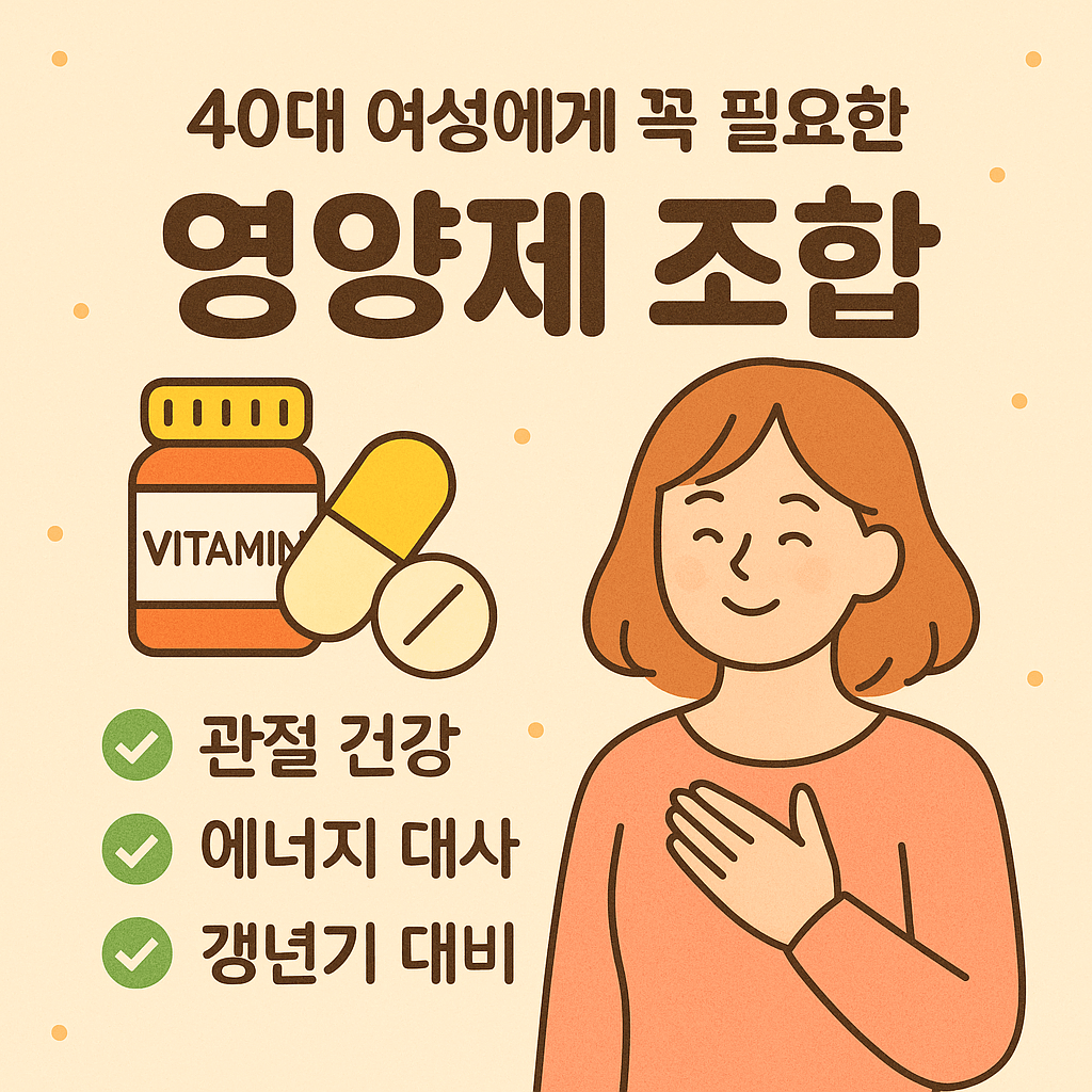 40대 여성 필수 영양제