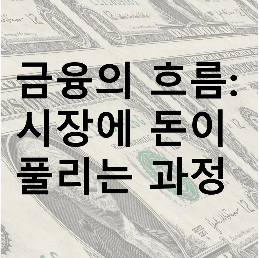 포스팀 썸네일_달러 이미지에 금융의 흐름: 시장에 돈이 풀리는 과정 텍스트