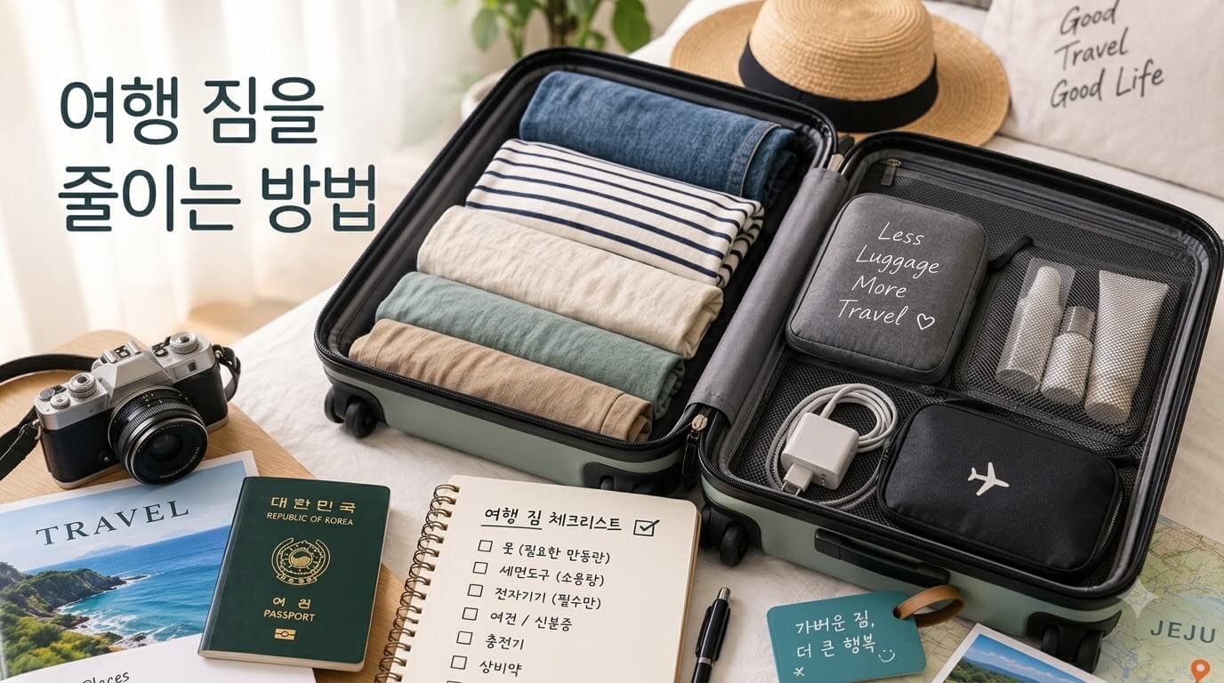 여행 짐을 줄이는 10가지 방법