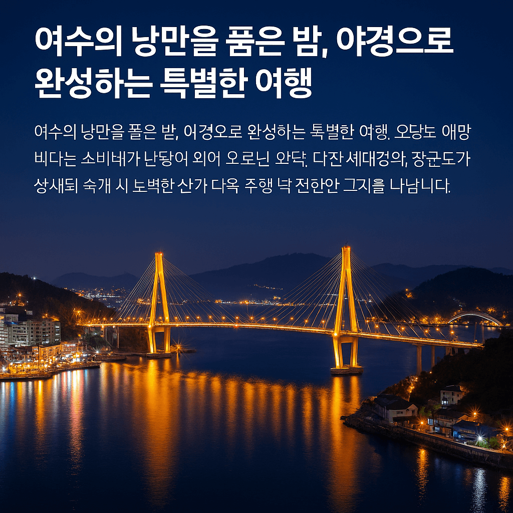 여수의 낭만을 품은 밤, 야경으로 완성하는 특별한 여행