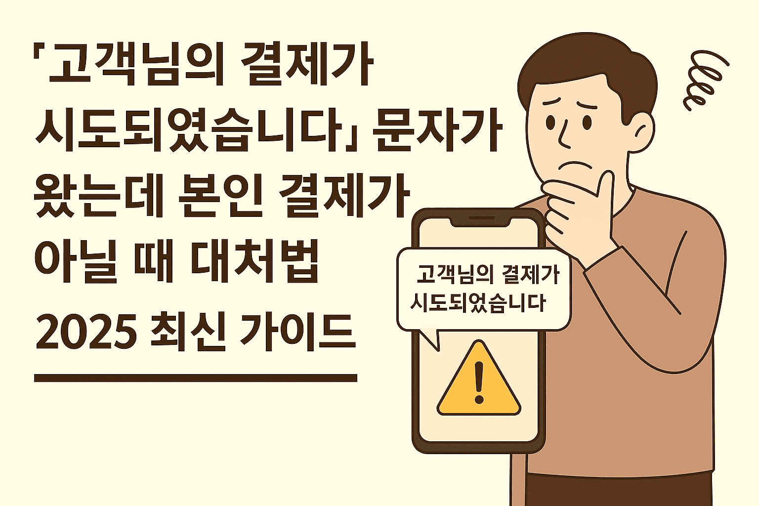 카드사에서 ‘고객님의 결제가 시도되었습니다’ 문자가 왔는데 본인 결제가 아닐 때 대처법 ❘ 2025 최신 가이드