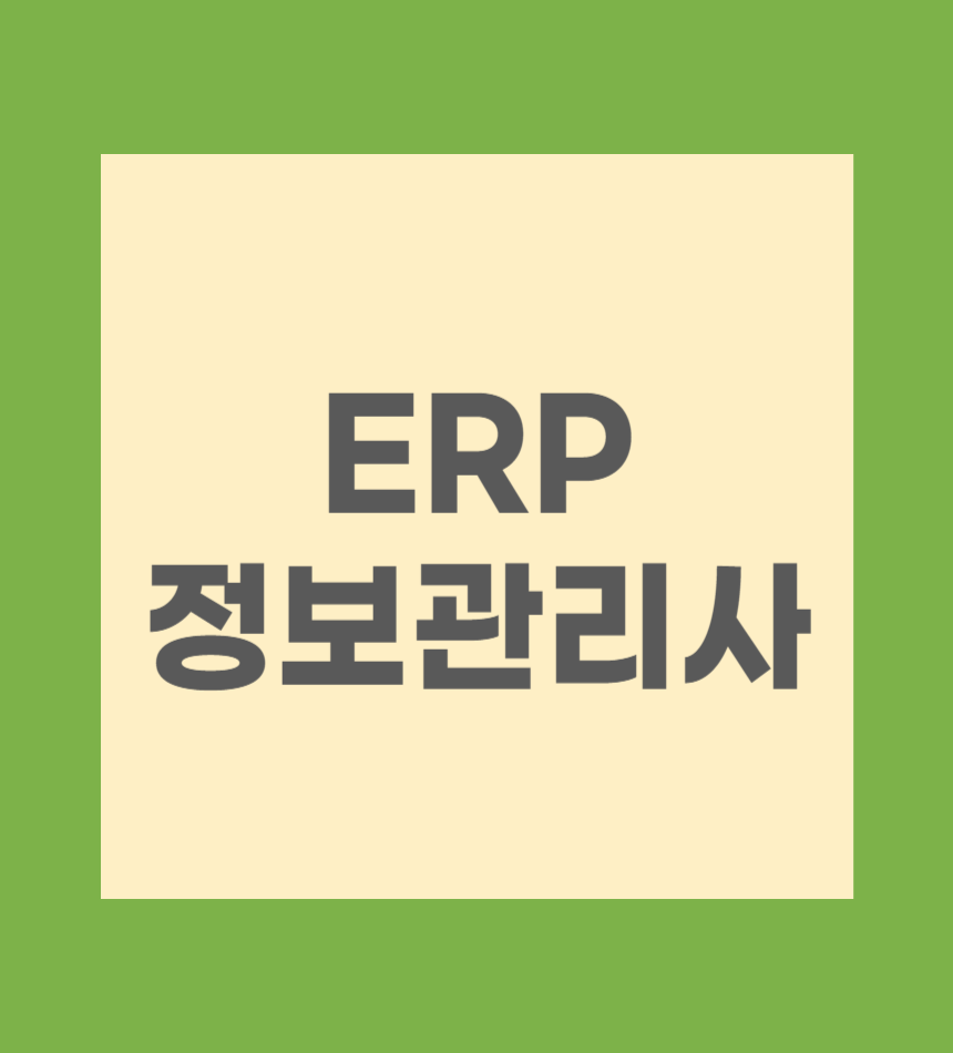 ERP 정보관리사