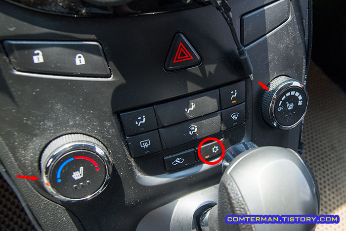 올란도 수동 에어컨 사용 후 건조 방법