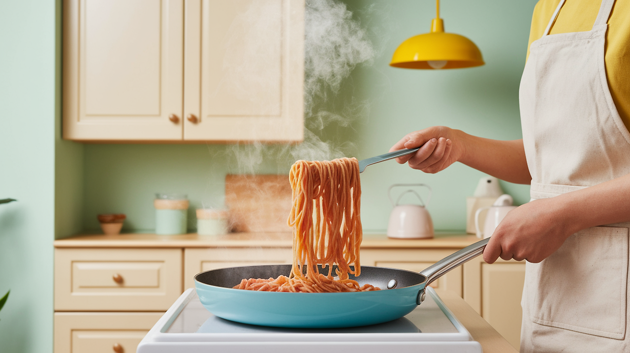 토마토 파스타 만드는 모습