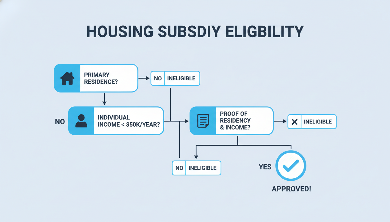 청년월세지원 자격 조건 및 소득 심사 기준 체크리스트 일러스트