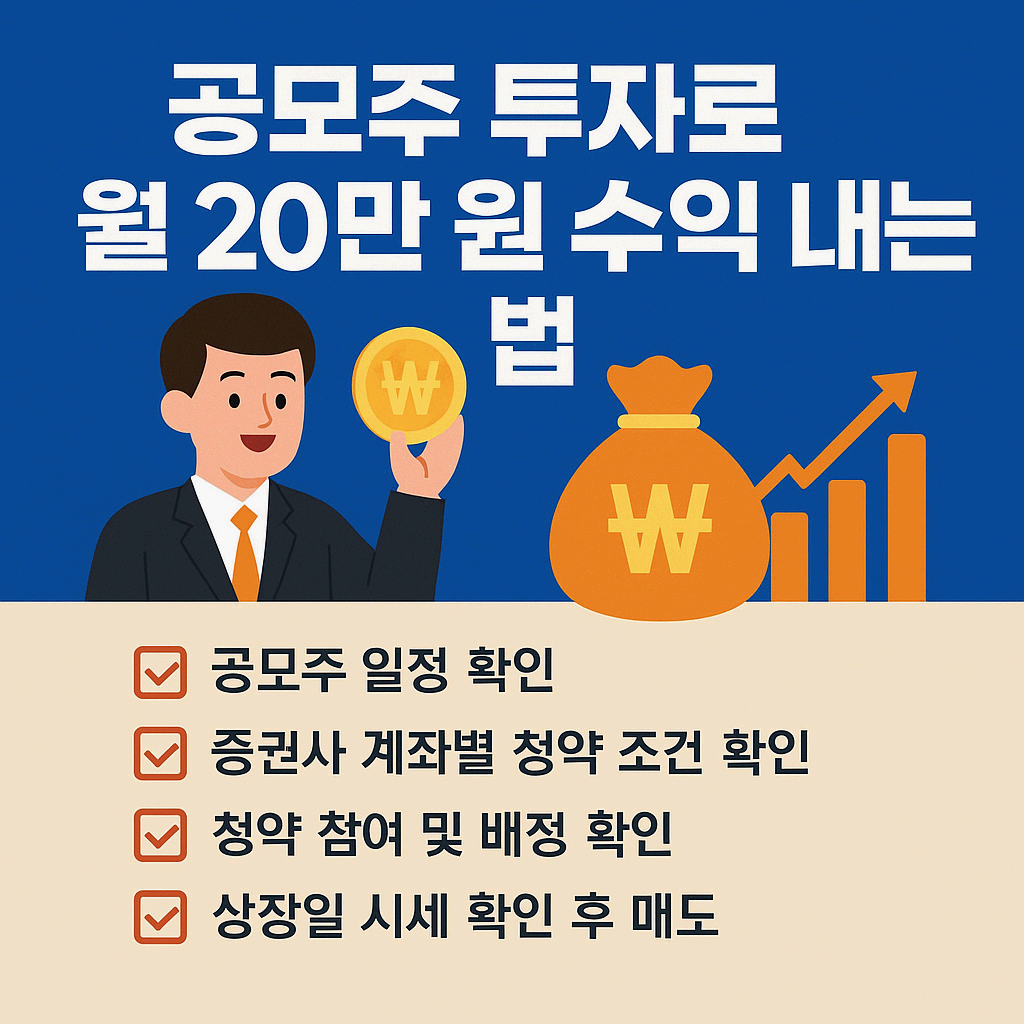 공모주 투자로 월 20만 원 수익 내는 법