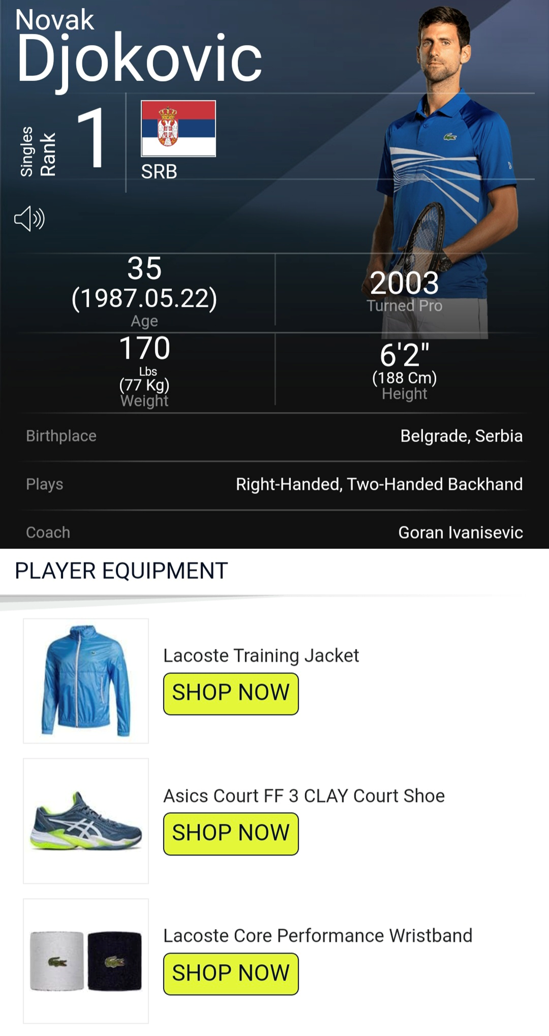 노박 조코비치_ATP홈페이지