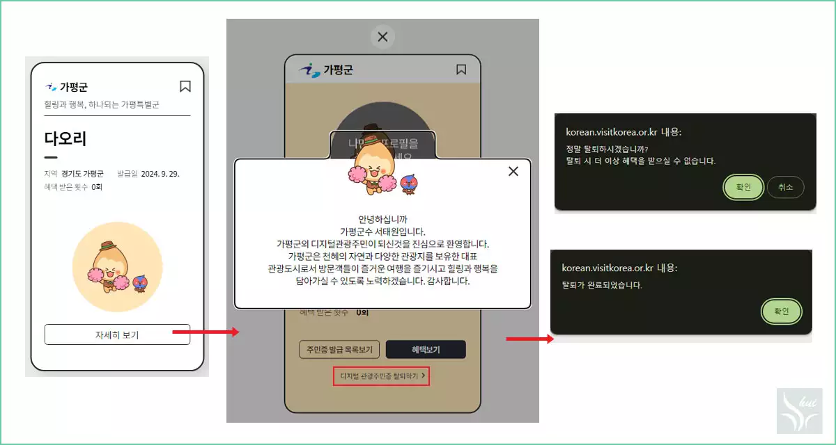 디지털 관광주민증 발급 취소 삭제 2
