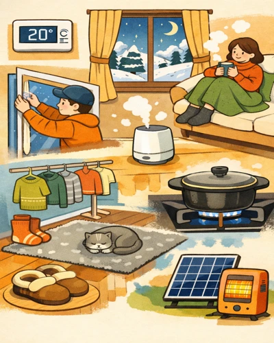 겨울철 에너지 절약 실내 모습