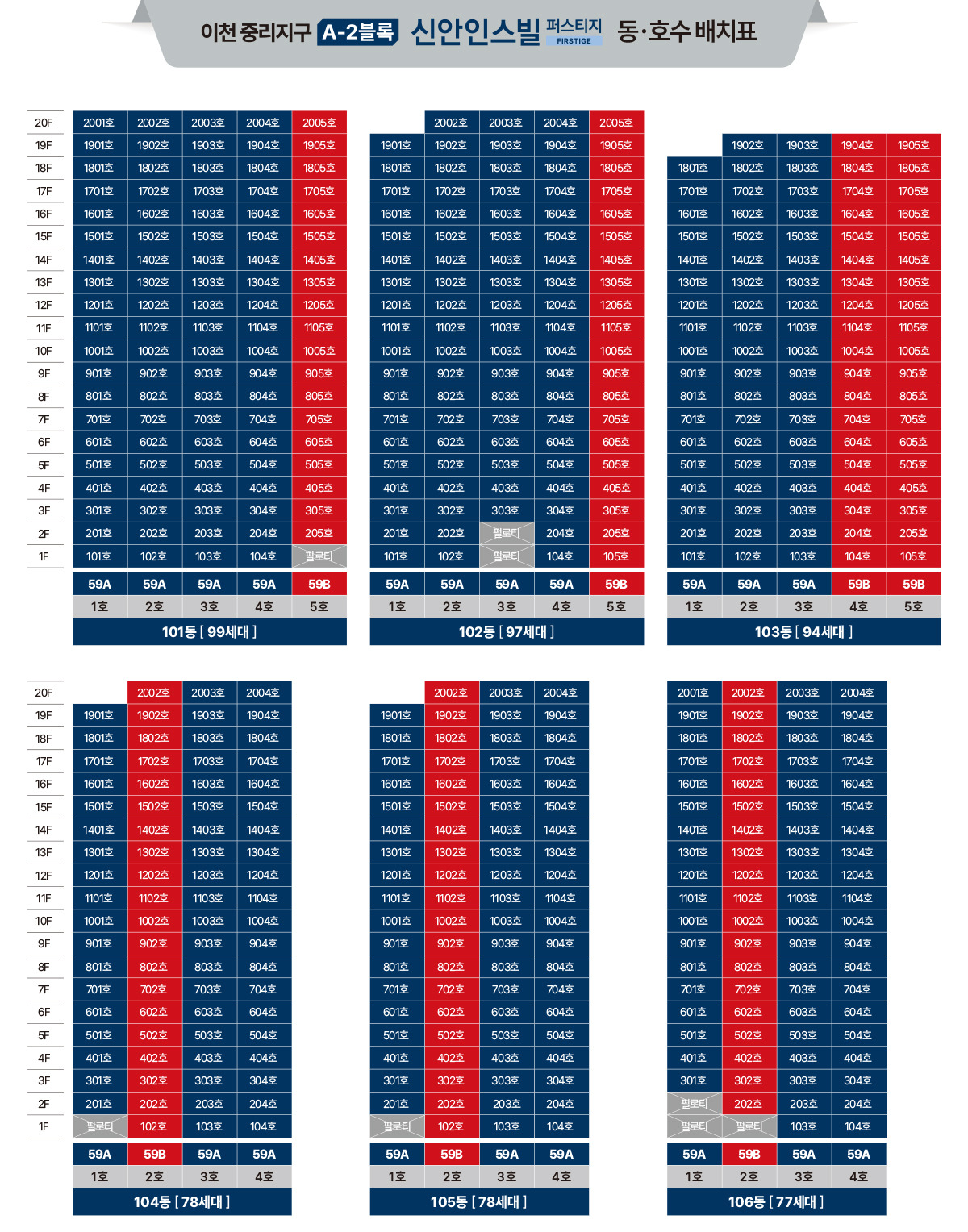 신안 인스빌 퍼스티지 동 호수 배치