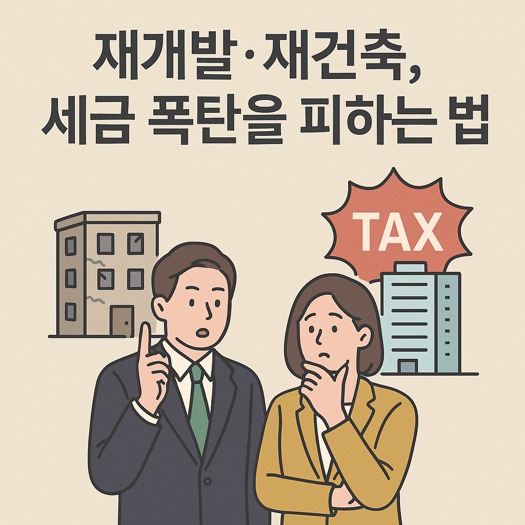 재개발&middot;재건축 시 세금 폭탄 피하는 전략