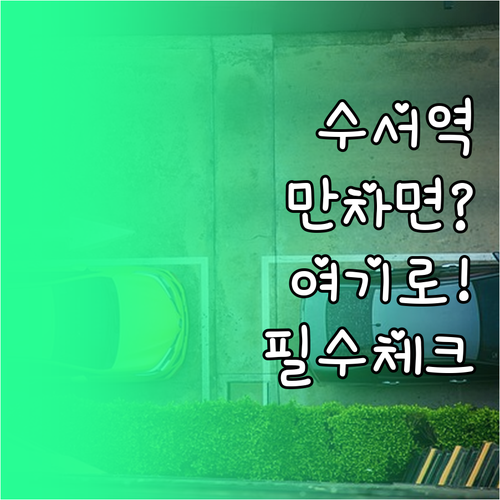 수서역 공식 주차장 만차 시 주변 공..