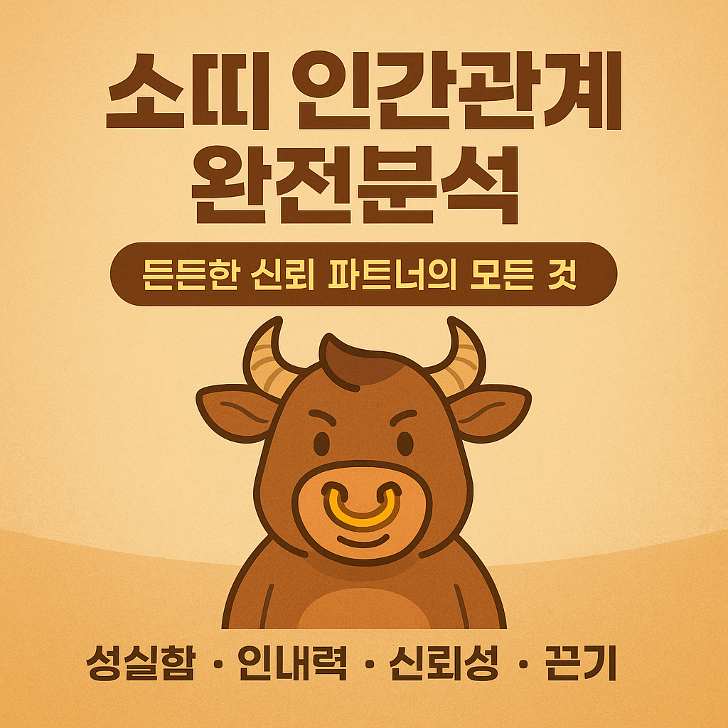 소띠의 인간관계 완전분석 - 든든한 신뢰 파트너의 모든 것