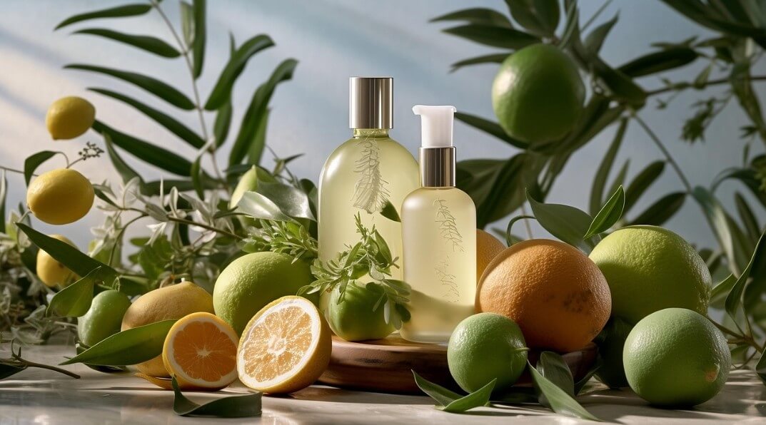 상큼한 과일로 만든 샴푸와 오일