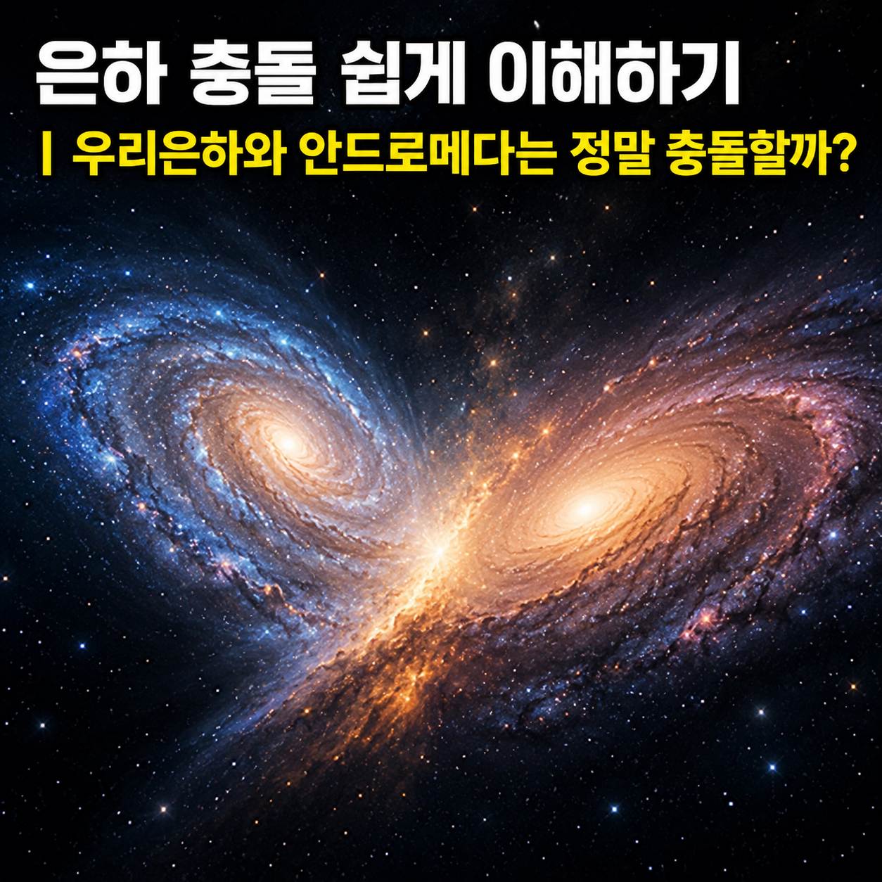 은하 충돌 쉽게 이해하기