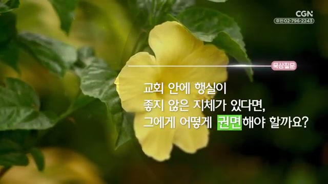 교회 안에 행실이 좋지 않은 지체가 있다면, 그에게 어떻게 권면해야 할까요?
