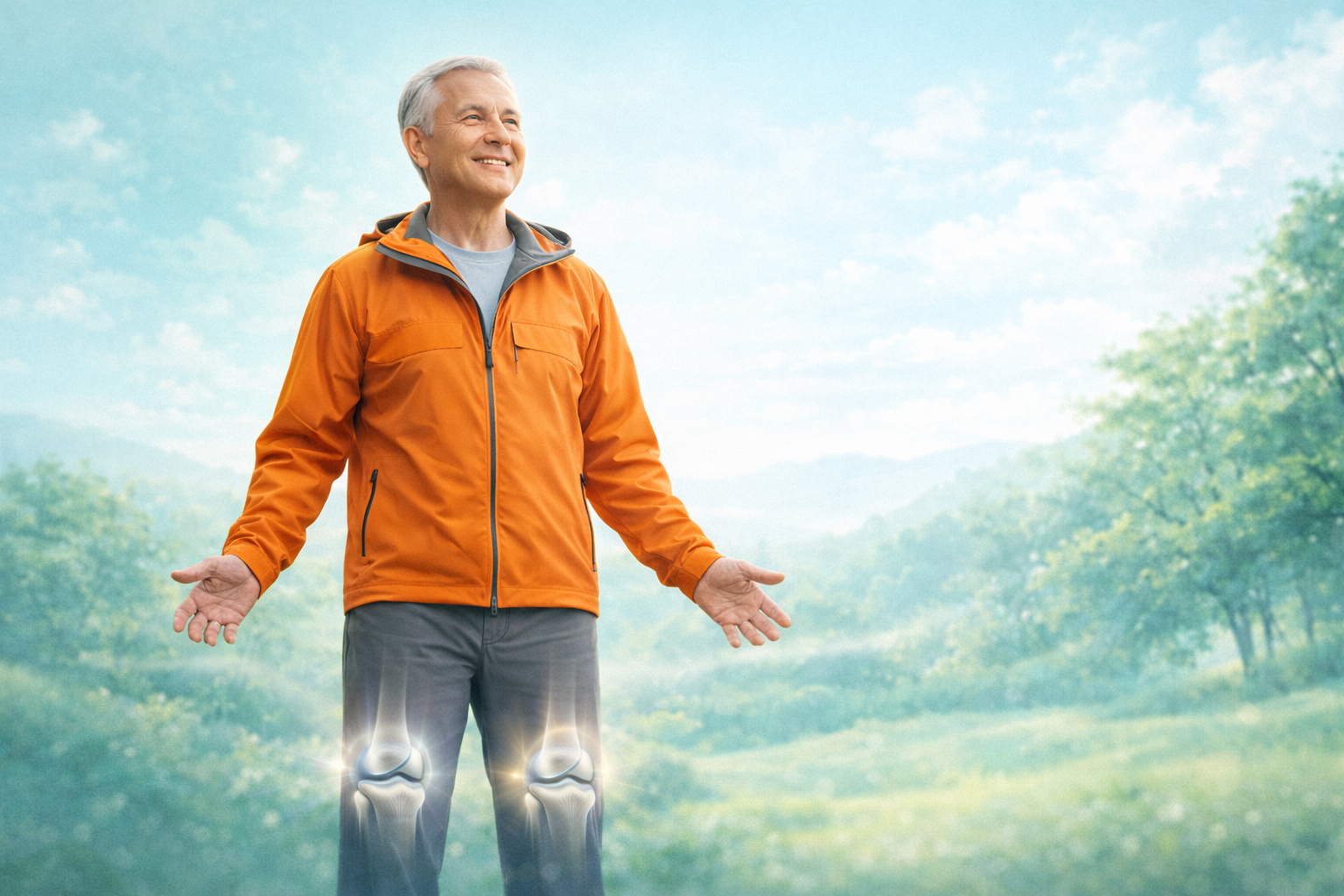 관절통에서 해방된 남성