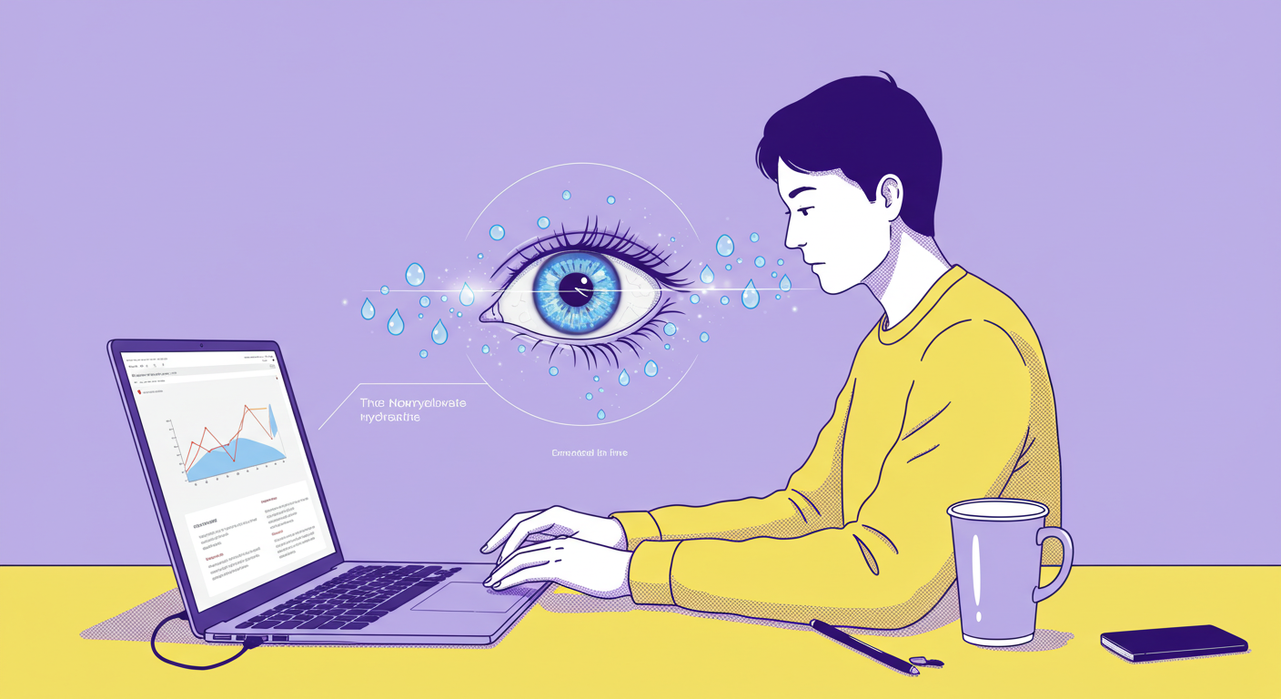 장시간 노트북을 하고 있는 모습