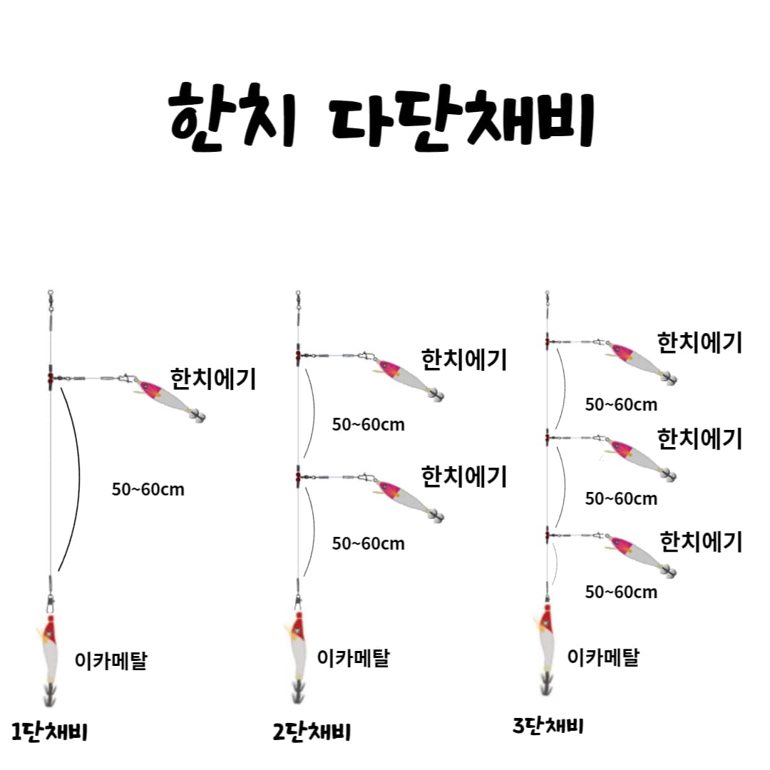 한치-다단채비-종류