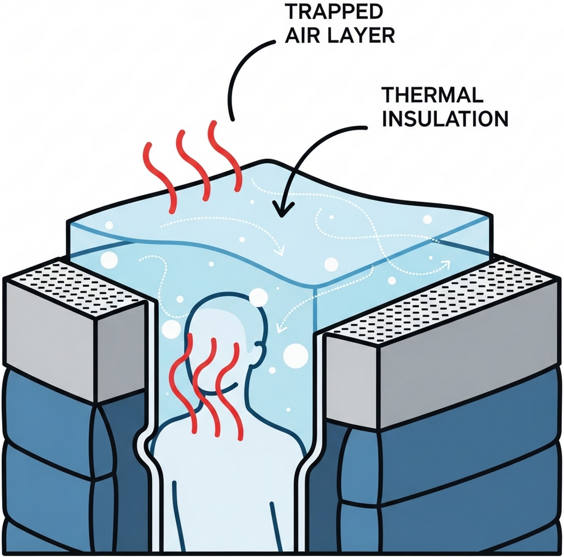 보온층 공기층 유지 장면
