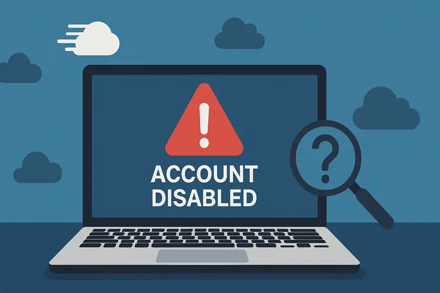 클라우드웨이즈: 의심스러운 활동 감지로 인한 계정 비활성화 문제