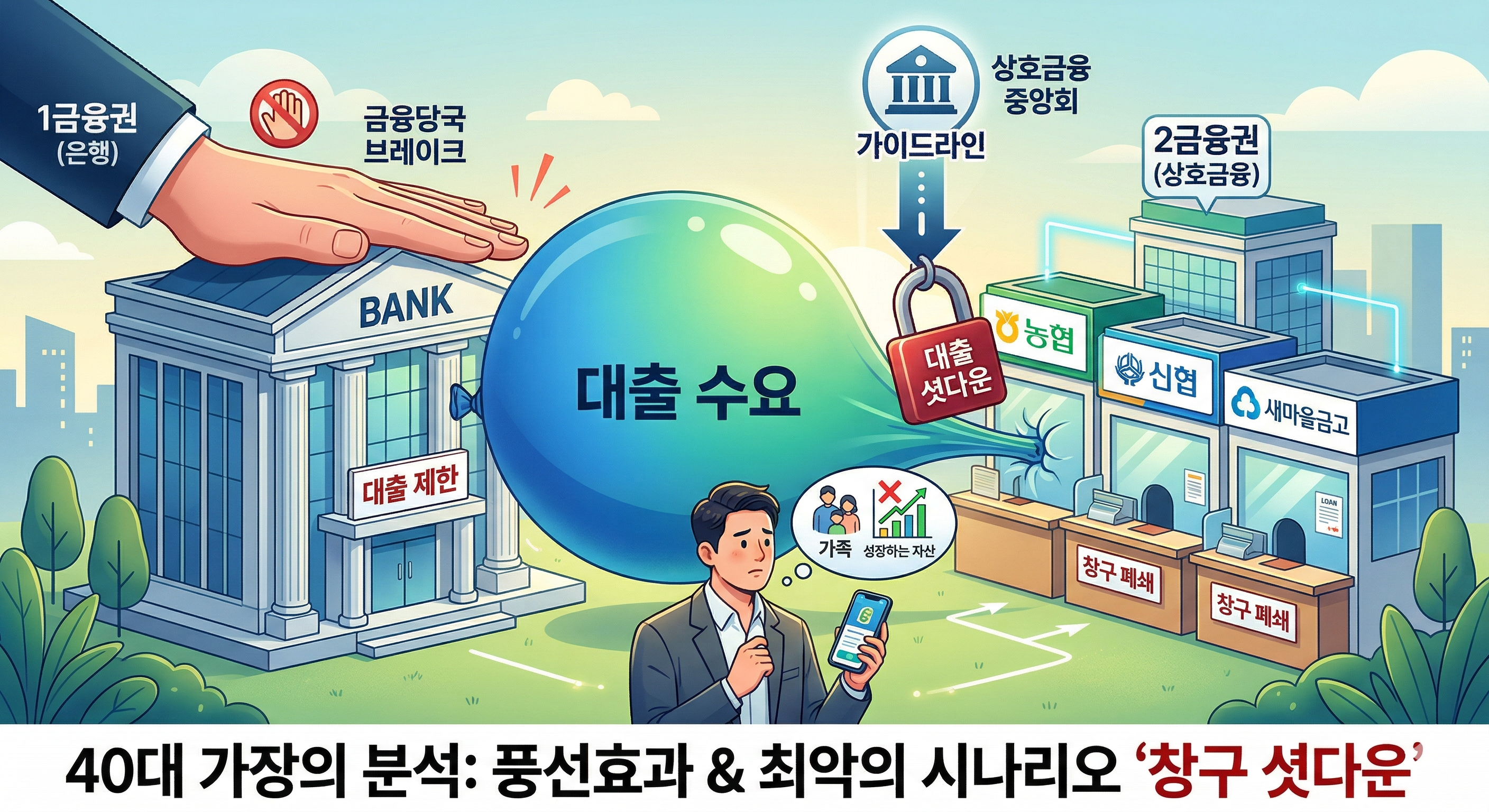 농협, 신협, 새마을 금고 2금융권 대출 셧다운