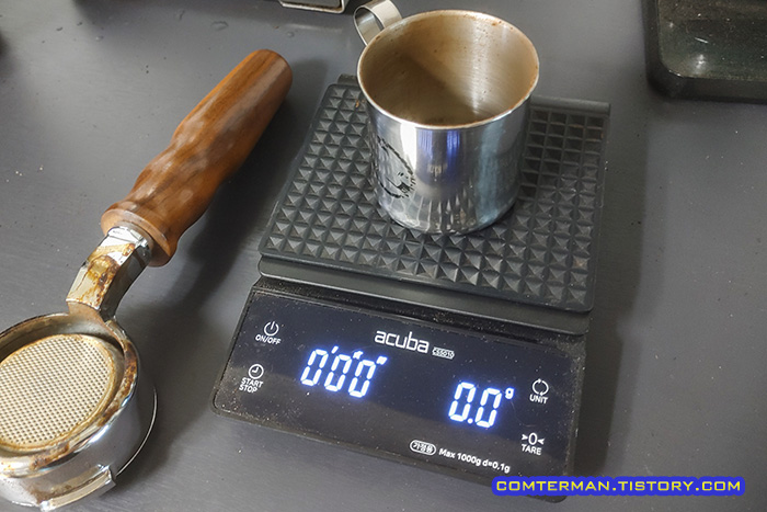 아쿠바 커피저울 그릇 영점