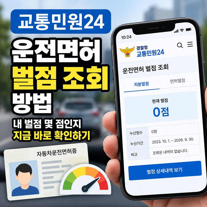 자동차 운전면허 벌점 조회