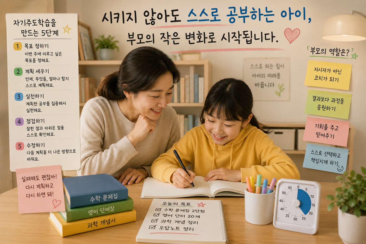 아이 자기주도학습 (선택권, 계획 습관, 주도권 이양)