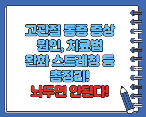 고관절 통증 증상 원인 치료법 스트레칭 운동 총정리