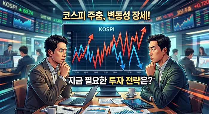 투자 전략을 고민하는 사람들을 표현한 이미지 입니다.