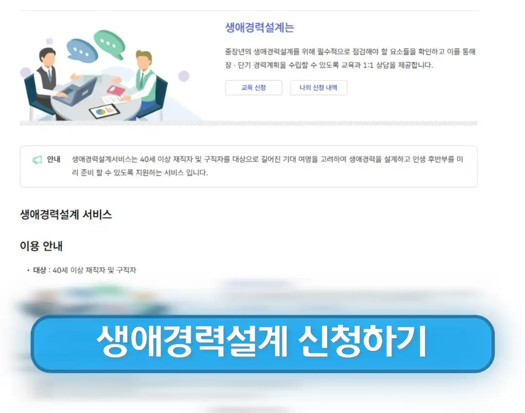 중장년 내일센터신청 방법 (중장년 추천 직업)