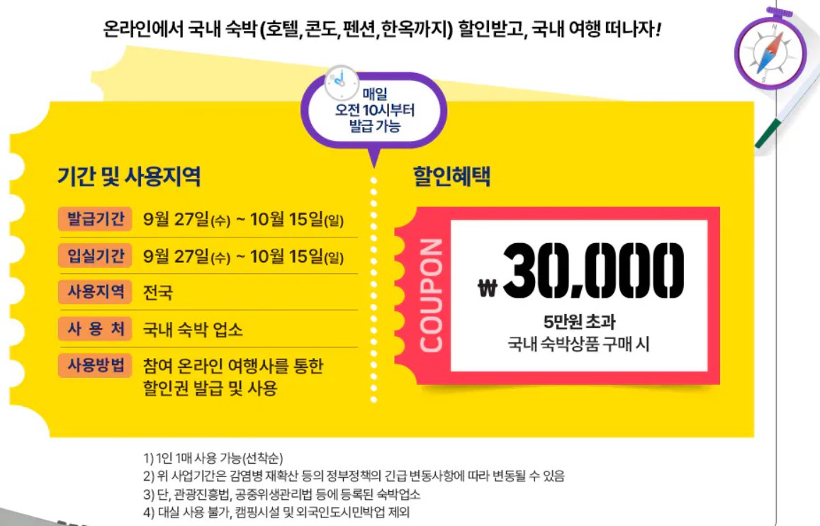 숙박할인쿠폰 발급 방법