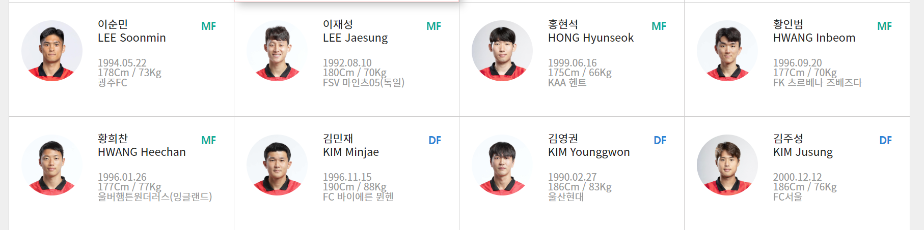 2023 아시안컵 대한민국 대표팀