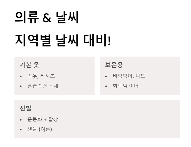 유럽 자유여행 준비물 체크리스트