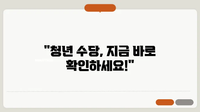 청년 수당 신청