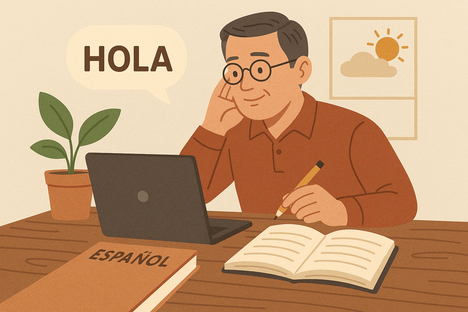 중년의 일상 속 스페인어 연수 효과 오래 가는 법