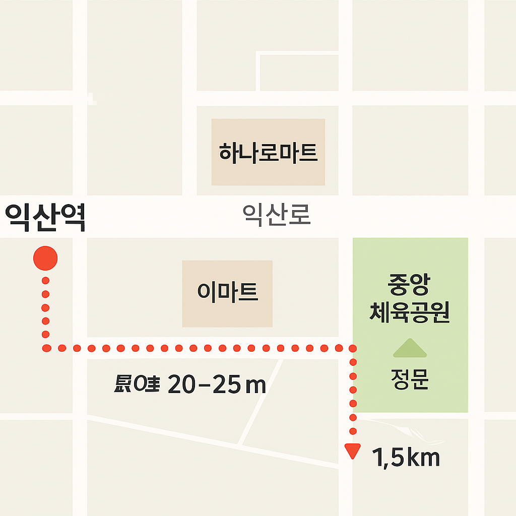 중앙체육동원 약도