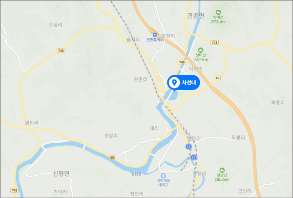 전북 임실 사선대 지도