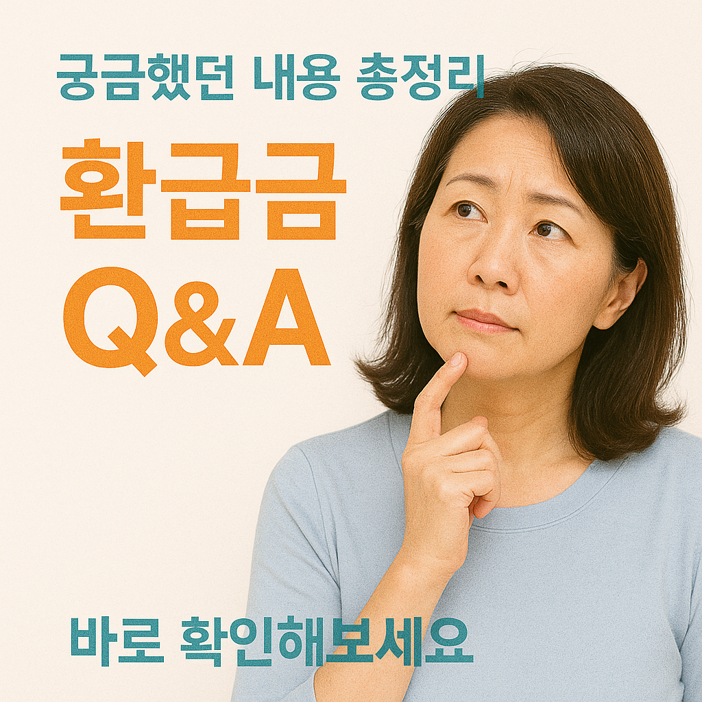 [6편] 몰라서 못받는 환급금 Q&amp;A 총정리