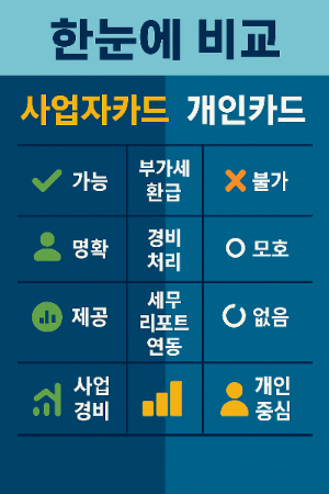 사업 지출과 개인 소비를 구분하지 않았을 때의 불이익 예시