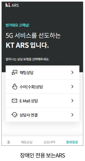 장애인 전용 보는 ARS