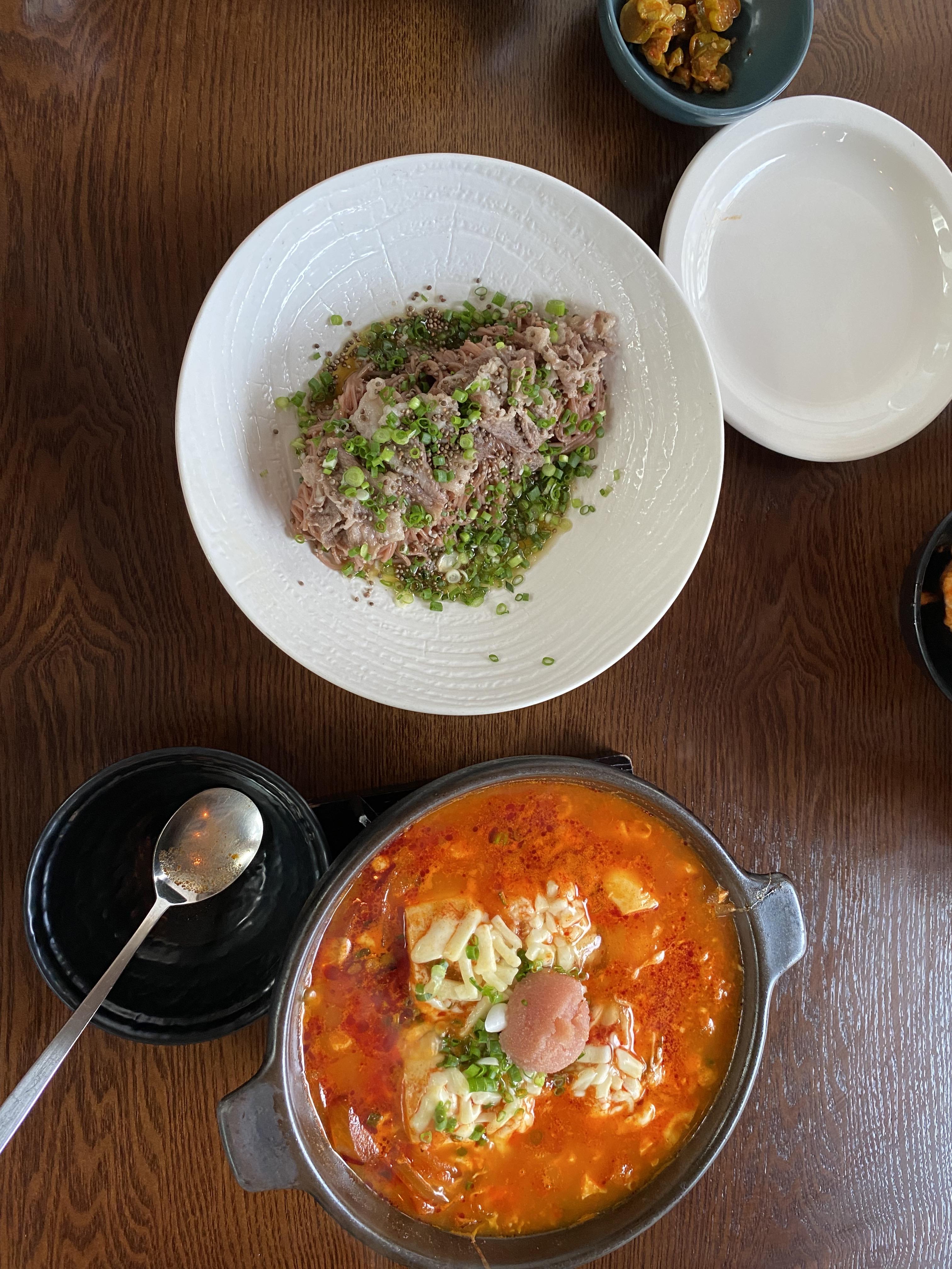 순두부와 막국수