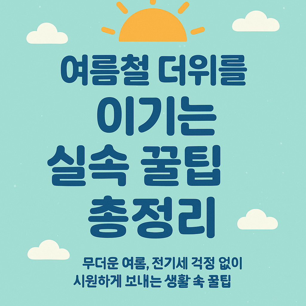 더위를 이기는 실속 꿀팁 총정리