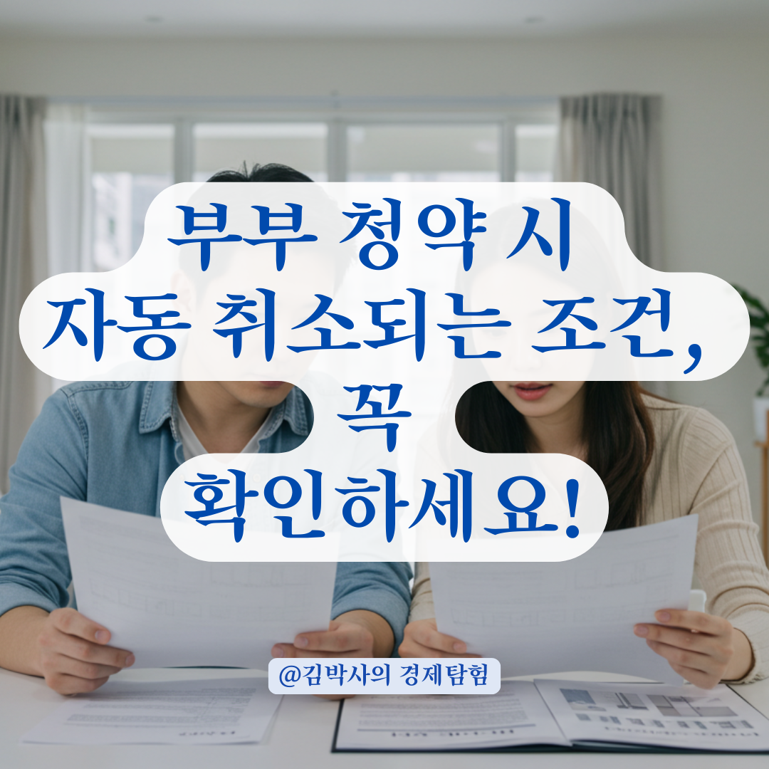 부부가 따로 신청한 행복주택과 국민임대, 당첨과 계약 시 자동 취소되는 조건 정리.