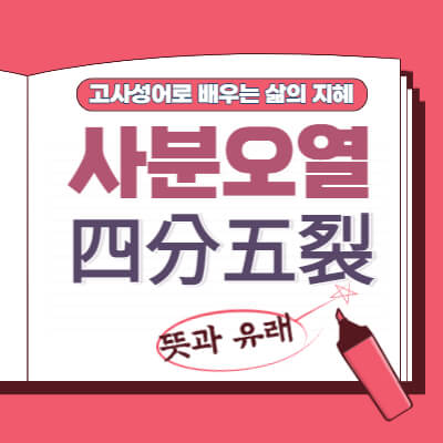 사분오열-四分五裂-뜻과-유래